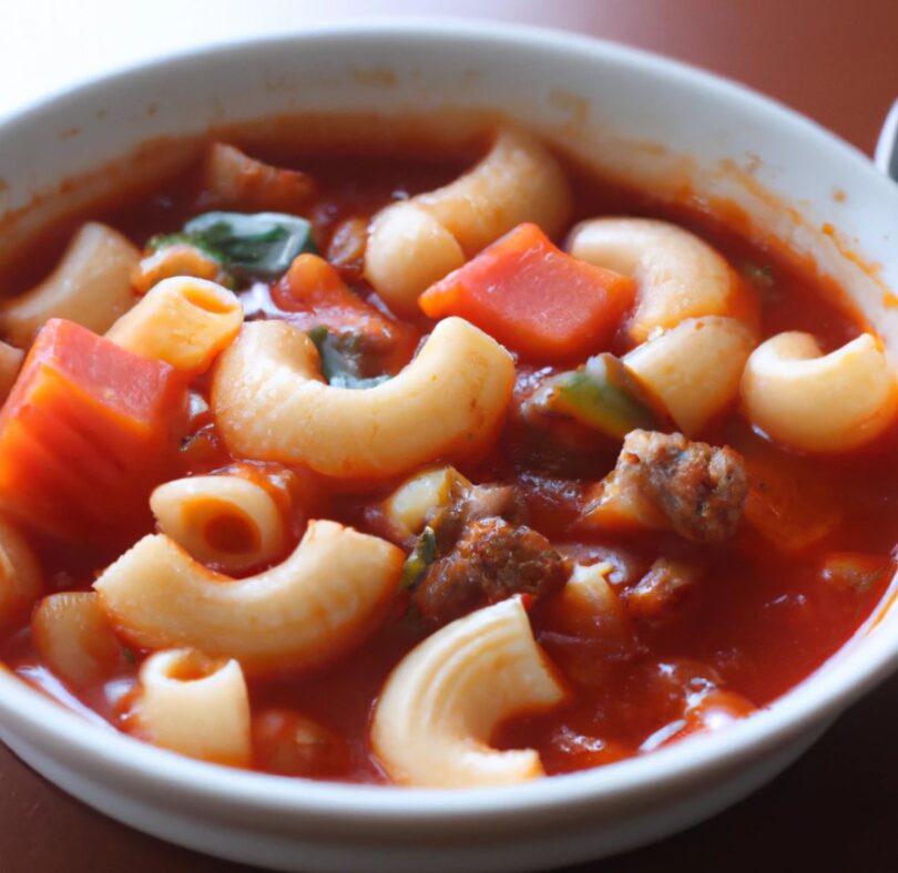 Beefy Tomato Macaroni Soup Easy Recipes