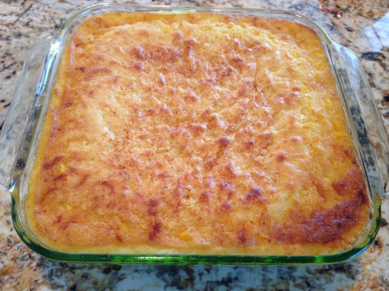 EASY CORN CASSEROLE Easy Recipes   EASY CORN CASSEROLE 768x574 