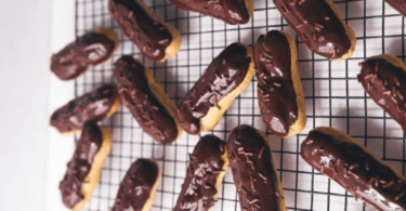 CARAMEL CRUNCH ECLAIRS WITH BURNT CARAMEL PASTRY CREME