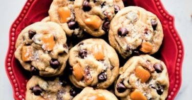 Salted Caramel Chocolate Pecan Cookies.