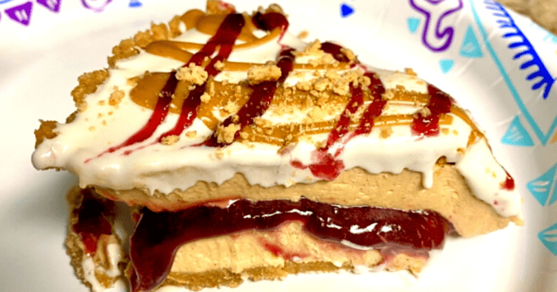 No-Bake Peanut Butter and Jelly Pie