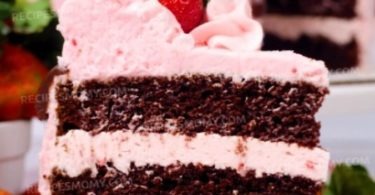 Chocolate Cake with Strawberry Buttercream Frosting