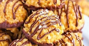 No bake salted caramel coconut macaroons