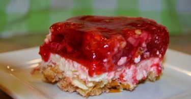 Raspberry Pretzel Salad