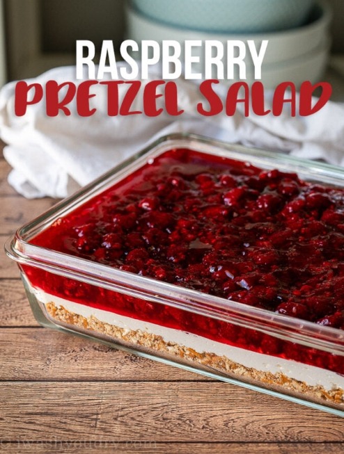Raspberry Pretzel Salad