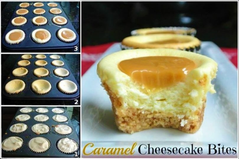 Caramel Cheesecakes Bites