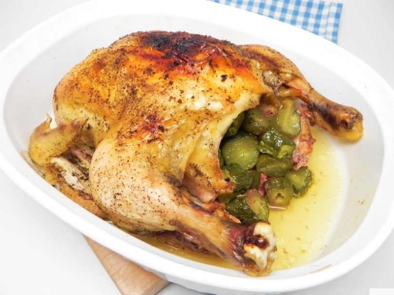 Dill Pickle Slow Cooker Whole Chicken