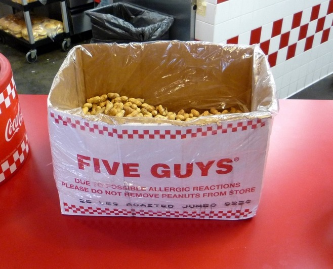 Five Guys Offers Free Peanuts