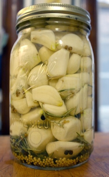 Homemade Pickled Garlic
