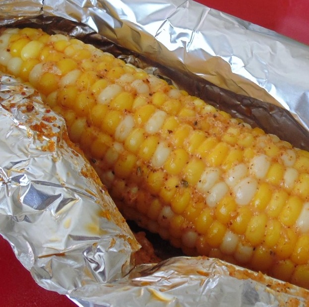 Oven Roasted Parmesan Corn on the Cob