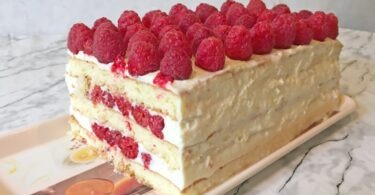 Raspberry Cloud Cake