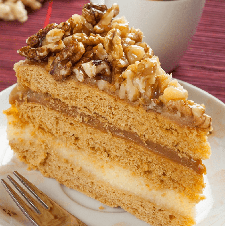 Caramel coffee crunchy and delicious cake1
