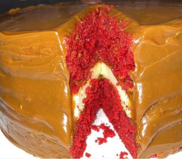 Red Velvet cheesecake Caramel Cake