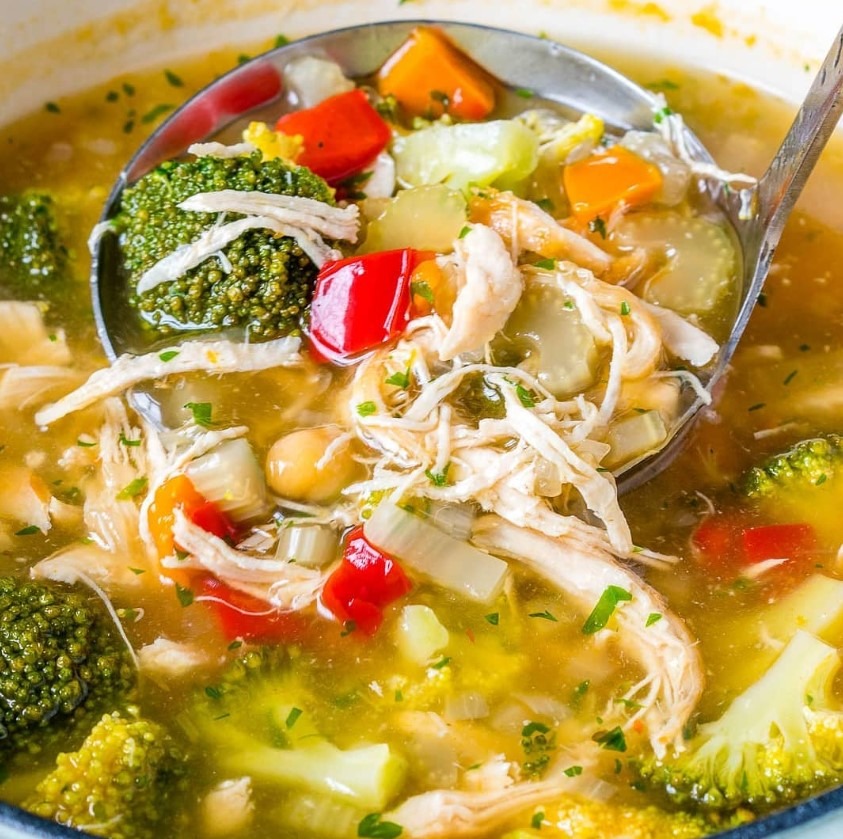 "Detox Southwest Chicken Soup - a healthy and flavorful meal that is perfect for cleansing the body and boosting the immune system. Made with lean protein, fiber-rich vegetables, and flavorful spices, this soup is easy to make and perfect for busy weekdays or meal prep. Try it today for a satisfying and nutritious meal!"