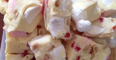 White Chocolate Rocky Road Fudge