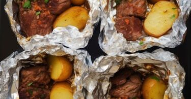 Garlic Steak & Potato Foil Packets