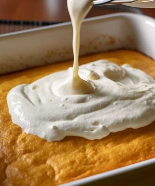 Slice, serve, and savor the festive and comforting flavors of your Eggnog Poke Cake!