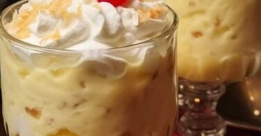 the Easy Pineapple Dessert. It's a breezy blend of tropical crushed pineapple, smooth vanilla pudding, and light, fluffy whipped topping.