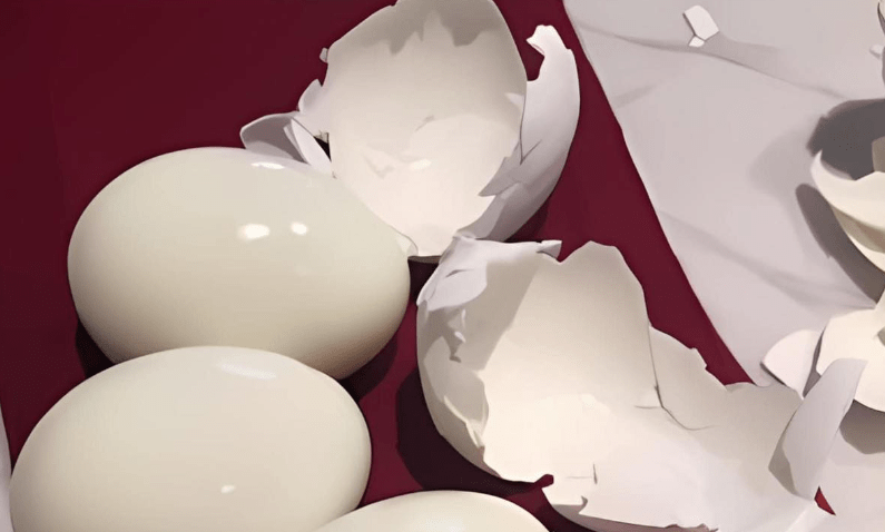 peeled eggs