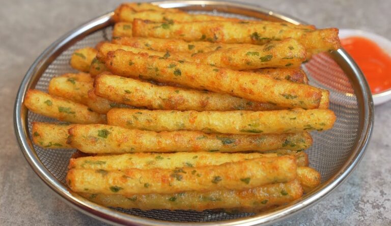 Cheesy Boiled Potato Fries - Easy Recipes