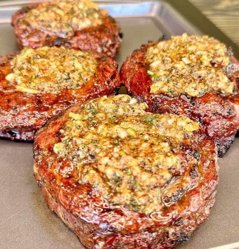 Roasted Garlic Butter Steaks