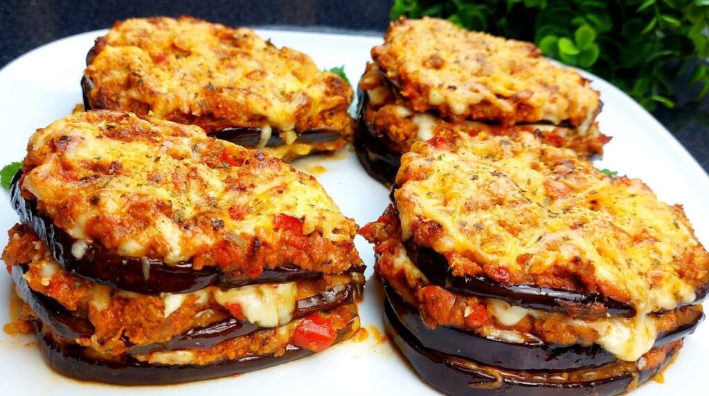 Baked Eggplant with Savory Meat Filling