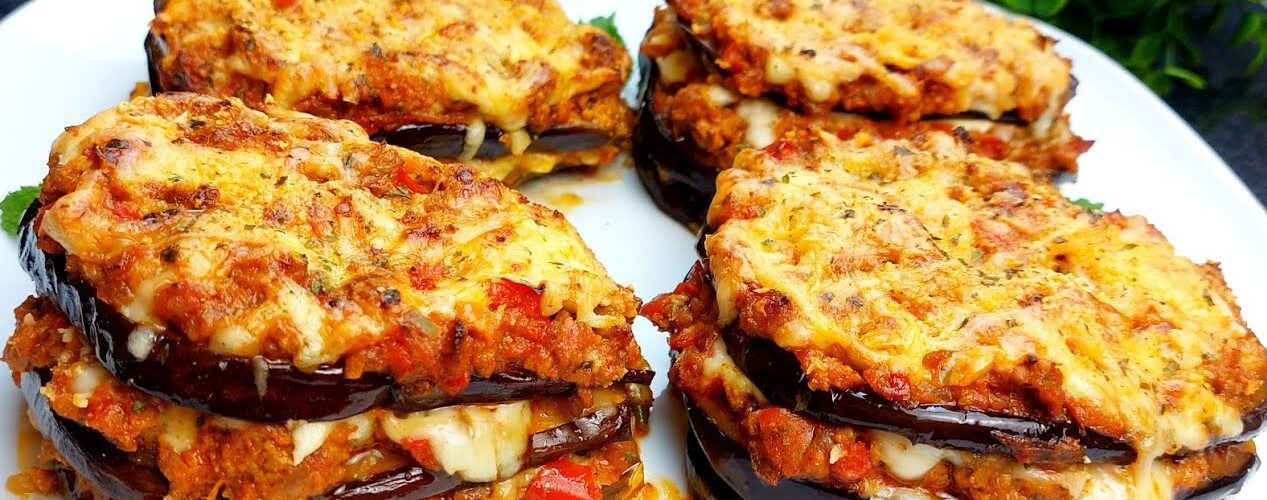 Baked Eggplant with Savory Meat Filling