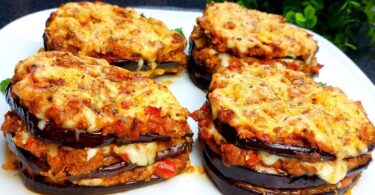 Baked Eggplant with Savory Meat Filling