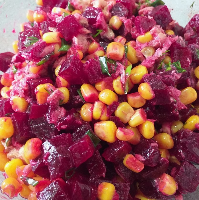 Beet Salad with Corn