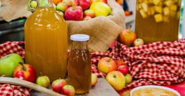 Homemade apple cider vinegar fermentation